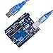 Andplay UNO R3 Board Compatible with Arduino IDE Projects,RoHS Compliant,ATMEGA16U2,with USB Cable