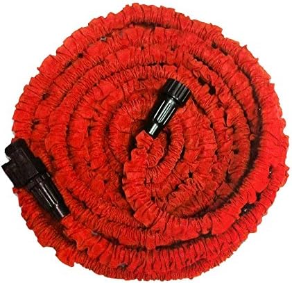 Garden Hose, Expandable Garden Hose, 25ft Expanding Garden Hose Lightweight Durable Heavy Duty Flexible Pressure Washer Water Hose for Car Wash Cleaning Watering Lawn Garden Plants Red