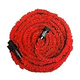 KLAREN Garden Hose, Expandable Garden Hose, 75ft Expanding Garden Hose Lightweight Durable Heavy Duty Flexible Pressure Washer Water Hose for Car Wash Cleaning Watering Lawn Garden Plants Red