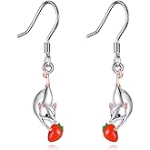 AXOMY Possum Gifts 925 Sterling Silver Opossum Dangle Earrings Possum Christmas Birthday Jewelry Gifts for Women