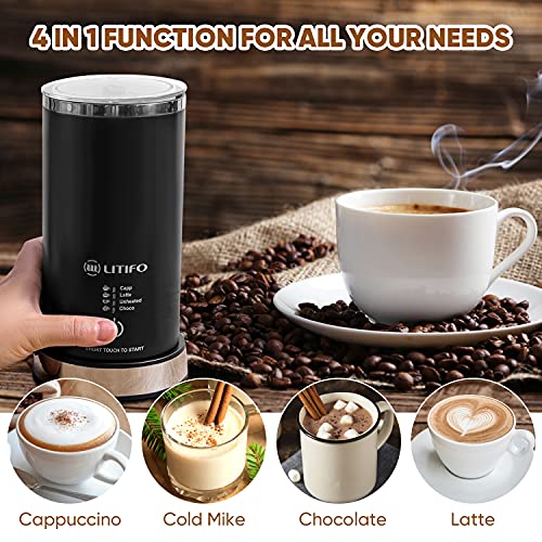 LITIFO Single Serve Coffee Maker with Milk Frother, 6 In 1 Coffee