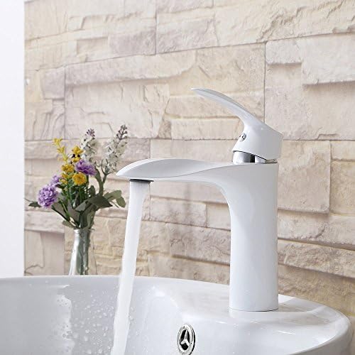 Vessel Sink Faucet, Dakan Bathroom Lavatory Faucet with Single Lever Handle Deck Mounted Cool Sports Car Style Bright White