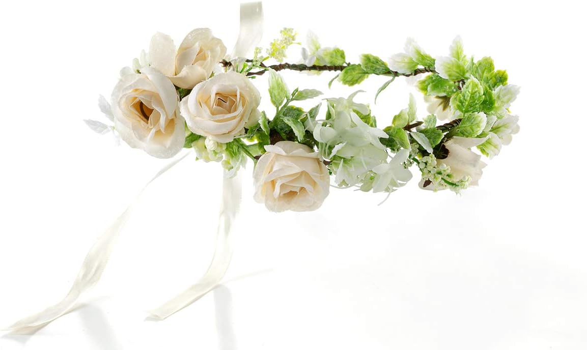 FIDDY898 Floral Crown Green Headpiece Bridal Accessories Wedding Crown (C-headpiece)