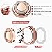 Replacement Heads for Facial Hair Remover, 18K Rose Gold Hair Remover Replacement Heads fit Electric Facial Hair Remover for Face, Leg, Armpit, Back, etc, 4 count & 1 cleaning brush
