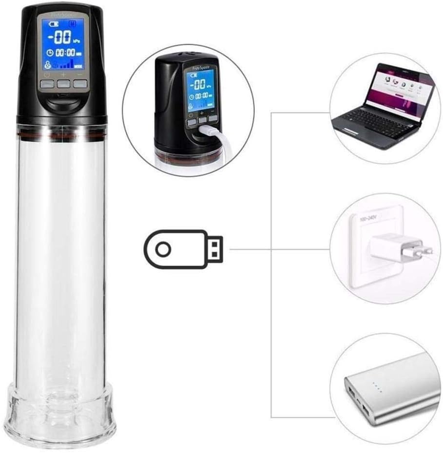 Enlargement Pump for Men,Pennis Electric Vacuum Pump Pennis Extender Pennis Enlarge Mǎssǎge Pumps,Improve Happiness Boost in Size(with Electronic LCD Display)