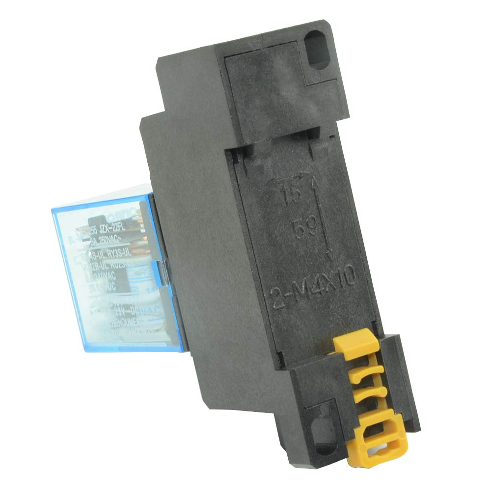WMYCONGCONG 2 PCS Electromagnetic Power Relay, HH52P 8-Pin 5A AC 24V Relay Coil with Socket Base DPDT 2NO 2NC - Image 5