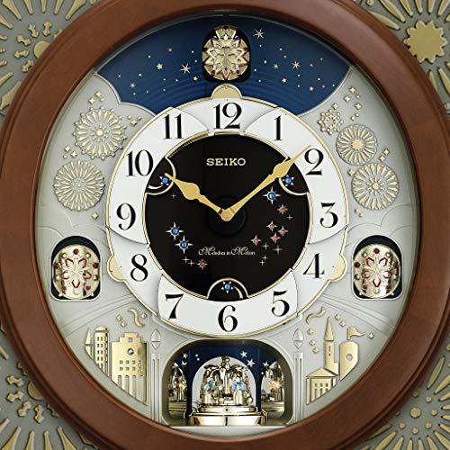 Seiko Melodies in Motion Wall Clock, Bright Starry Night Pricepulse