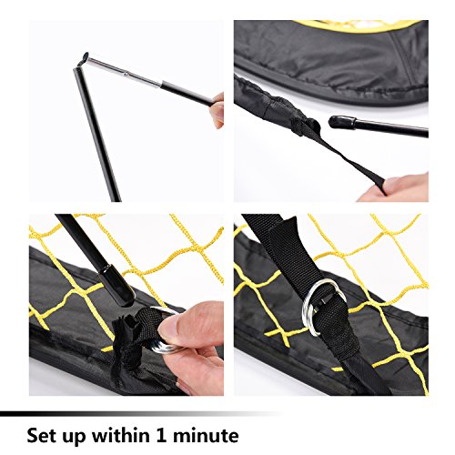 PodiuMax Win Your World Cup 2 in 1 Pop Up Soccer Goal, Portable Indoor/Outdoor Soccer Target Net with Carrying Bag, Best For Pickup/Scrimmage Game