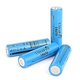 UltraFire 18650 Rechargeable Battery 3.7V Li-ion 2200mAh MAX Battery Button Top Battery(4 PACK)