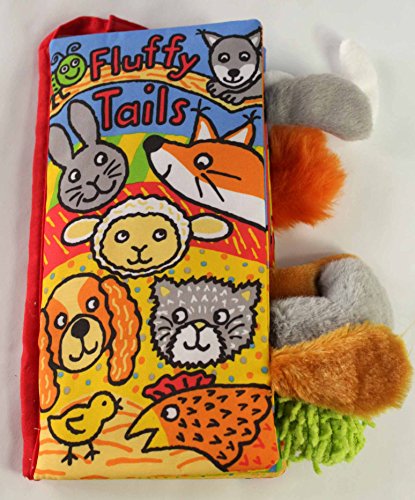 2 Pack Animals Stereoscopic Tails Cloth Book Baby Early Learning Education Books Toys (Dino & Fluffy Tails) - Thumbnail 2