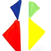 sumrica Magic 2PCS Four Color Changing Silk Scarves for Magic Tricks,Magicians Close up Magic Tricks,Stage Performance&amp;Prank Trick for Halloween Christmas Party, Funny Gag Toy