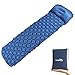 Ultralight Sleeping Pad with Innovation Buckle Design Built-in Pillow Inflatable Camping Pad Mat Long-lasting Waterproof Suitable for Camp Sleeping Bag Hammock Tent Perfect for Camping Picnic