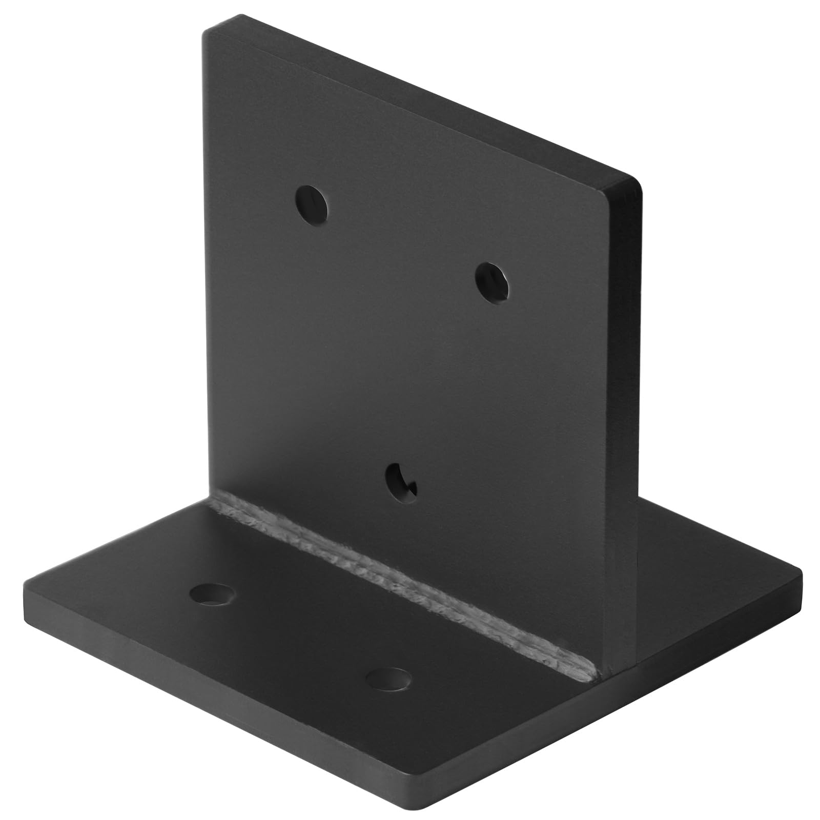 Photo 1 of YIDU69Q 2 Pcs 8x8 Black Concealed Post Base, Heavy Duty Knife Plate Bracket, 3 Gauge Adjustable Post and Beam Connector Bracket