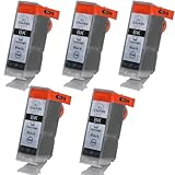 HI-VISION HI-YIELDS ® Compatible Ink Cartridge Replacement for Canon BCI-3e (5 Black, 5-Pack)