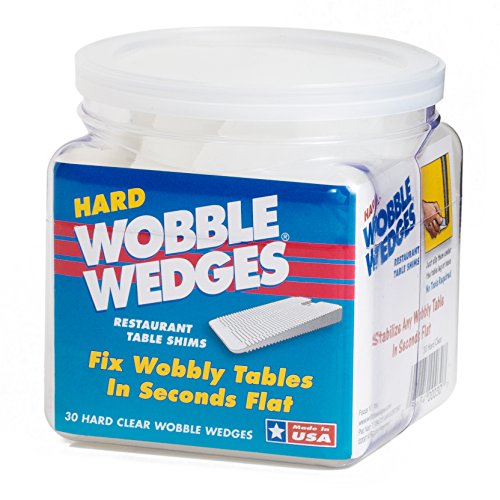Wobble wedge - hard clear - restaurant table shims - 30…