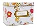 Jot & Mark Decorative Recipe Tin Box for Recipe Cards, Greeting Card Holder | Holds Hundreds of 4” x 6” Cards (Autumn Floral)