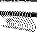 Soqool 4.8Inch Heavy Duty S Hooks 12PCS Stainless Steel Hook for Hanging Double Sided Utility Hook for Shower Curtain Rod,Closet S Hooks,Kitchen Hanging Hook