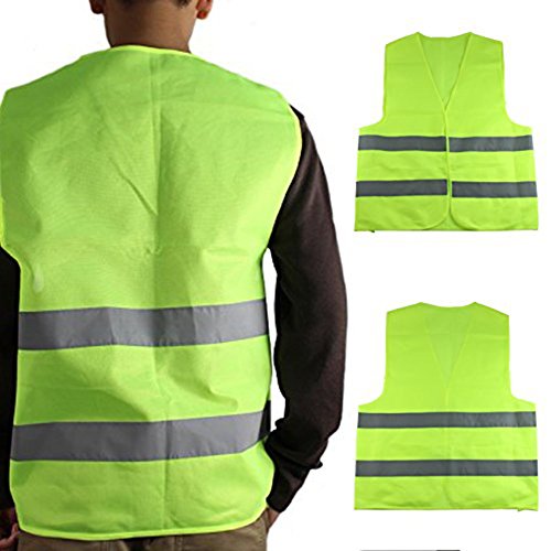 Hosaire Reflective Vest for Running Cycling Jogging Motorcycle Dog Walking High Visibility Safety Gear for Men and Women Yellow