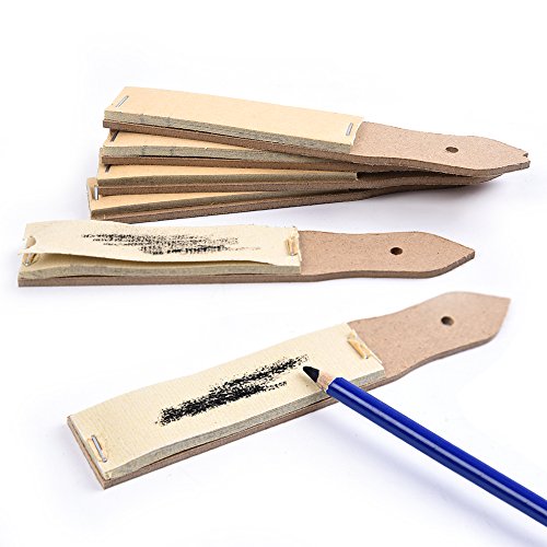 Sandpaper Sharpener - 5 Pieces Sketch Sandpaper Pencil Sharpener Lead Pointer Art Drawing Tool For Children, Students, Artists