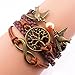Handmade Fashion Infinity Birds Swallow Tree for Life Charm Friendship Gift - Braid Suede Personalized Leather Bracelet