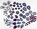 400 Pcs of Assorted Purple Pearl Finish, Iridescent Flat Back Tear Drop Beads Cabochons Assorted Sizes 4mm-18mm