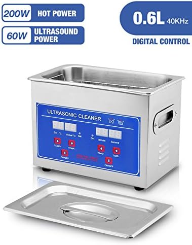 Professional Ultrasonic Jewelry Cleaner - 30 Minute Timer - Cleans Jewelry, Watches, Eyeglasses, Dentures, Razors, Coins - 120v Sonic Cleaning - Digital Timer - Jakan PS-06A