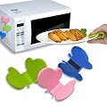 gangnumsky-2Pcs/lot Silicone Cool Tool Surface Protectors Butterfly Shaped Magnet Taking Plate Clamp Clip Protecting Heat Insulation Oven