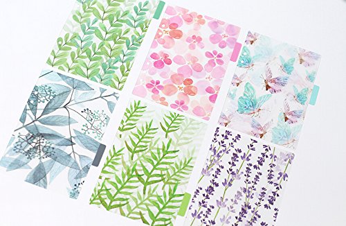 Funcoo Plastic Planner Index Dividers Category Page Tab Indexing Cards for A5 6-Holes Ring Binders/Planners Notebook/School Stationery, 6 Sheets/Pack, 2 Pack (Style-1)