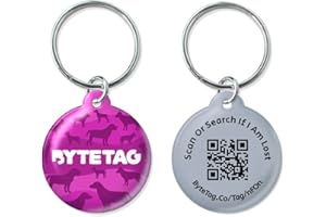 ByteTag QR Code Pet ID - Online Pet Profile - GPS Alerts - Unlimited Contact Information - Privacy Control (Woof Pack)