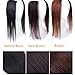 2 Pieces Black Clip in Hair Extensions Human Hair 14inch,Straight hair Hairpiece About 25g/pc,Cand Be Dyed