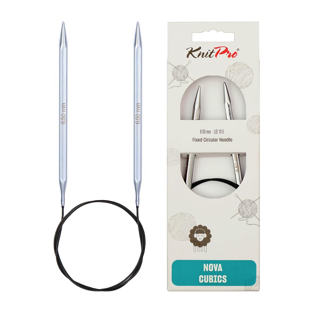 KnitPro Nova Cubics Fixed Circular Needles 16" (40cm) | 6.50mm
