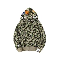 EXXE&OYYO Men's Shark Hoodie,Cotton Material Shark