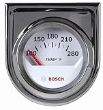 Bosch SP0F000040 Style Line 2" Electrical Water/Oil Temperature Gauge (White Dial Face, Chrome Bezel)