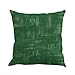 Cushion Cover JUNKE Solid Color Linen Throw Pillow Case (45cmX45cm, Green)