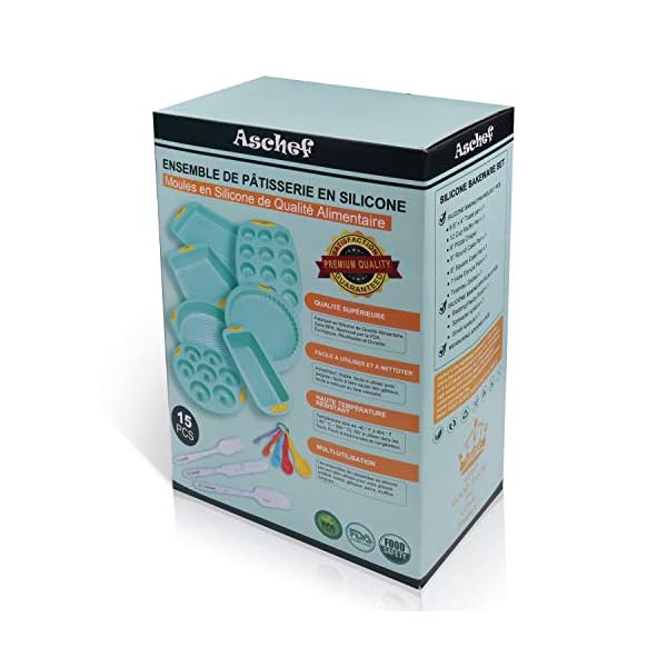 15in1-Silicone-Nonstick-Baking-Pan-Bakeware-Mold-Tools-Set-BPA-Free-Food-Grade-for-Muffin-Donuts-Pizza-Tiramisu-Cake-Tin-Tray-Pan-Sheet-Set 10in1 Nonstick Silicone Baking Cake Pan Tin Tray Sheet Mould Set for Oven, BPA Free Heat Resistant Bakeware Supplies…