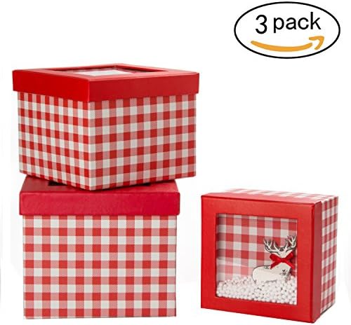 Fancy Gift &amp; Storage Box (Set of 3) - No Wrapping Needed - Ideal for Gifts, Organizer, Small Items, Jewelry