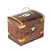 Rusticity Wood Coin Bank for Kids and Adults - Treasure Chest design | Handmade | (5.25x3.25 in)