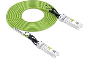 10GTEK [Green] Colored 10G SFP+ DAC Cable - Twinax SFP Cable for Cisco SFP-H10GB-CU3M, Meraki MA-CBL-TA-3M, D-Link, Supermicro, Netgear, Fortinet, 3-Meter(10ft)