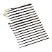 Nicpro Professional Paint Brushes for Acrylic Watercolor Oil Gouache Painting 16 PCS Art Brush Comb Round Filbert Angel Flat with Carrying Travel Bag