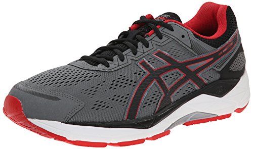 ASICS Men's Gel Fortitude 7 Running Shoe, Mix Grey/Black/Red, 11.5 4E US
