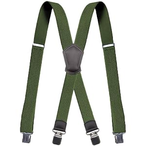 Cedrainy Suspenders for Men X Back Adjustable Heavy Duty Clip With 1.6 Inchs Wide Elastic Braces Snaps