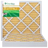 FilterBuy 18x20x1 MERV 11 Pleated AC Furnace Air Filter, (Pack of 4 Filters), 18x20x1 – Gold