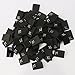 150 pcs WOVEN CLOTHING LABELS SIZE TAGS BLACK - S M L XL XXL XXXL(25pcs each size)