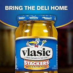 Vlasic Stackers Bread and Butter Pickles, 16 FL OZ