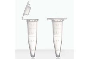 SCIENFOCUS LAB 1.5ml Microcentrifuge Tube - PCR Tube with Flat Cap(500pcs),Graduated-Polypropylene Plastic