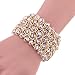KAYMEN FASHION JEWELLERY Luxury Gold Plated Cross Chians and Crystal Stone Knit Exaggerated Bangles Bracelets for Women