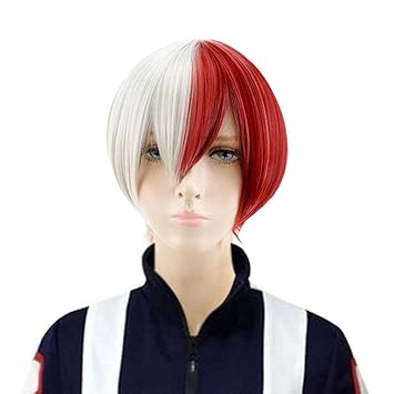Amazon Com Hsiu New Shoto Todoroki Silver Dark Red Colour Cosplay