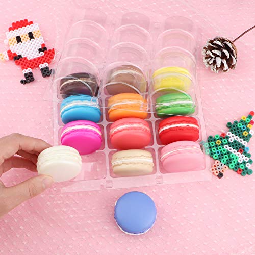 Sdoot Macaron Box, Clear Plastic Macaron Containers with Lid, Premium Macaron Boxes for 12