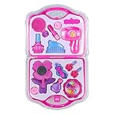 Make up Toy Pretend Play Girls Toys Set, Fajiabao Makeup Toy with Mirror Hairdryer and Styling Accessories Pink for Kids Children Christmas Birthday Gift