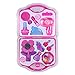 Fajiabao Make up Toy Pretend Play Girls Toys Set, Makeup Toy with Mirror Hairdryer and Styling Accessories Pink for Kids Children Christmas Birthday Gift